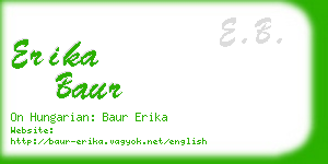 erika baur business card